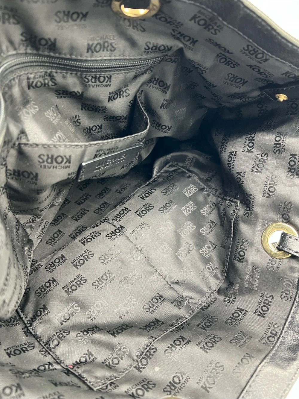 Michael Kors Black MK Logo Tote Bag